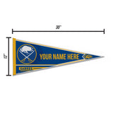 Sabres Soft Felt 12" X 30" Personalized Pennant