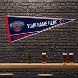 Pelicans Soft Felt 12" X 30" Personalized Pennant