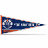 Oilers Soft Felt 12" X 30" Personalized Pennant