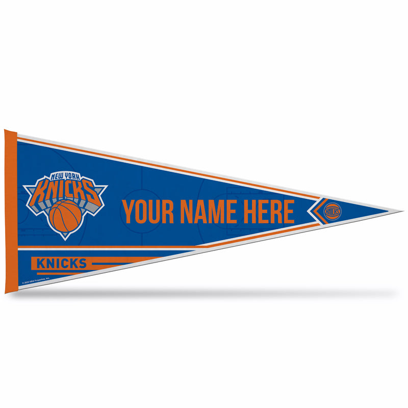 Knicks Soft Felt 12" X 30" Personalized Pennant