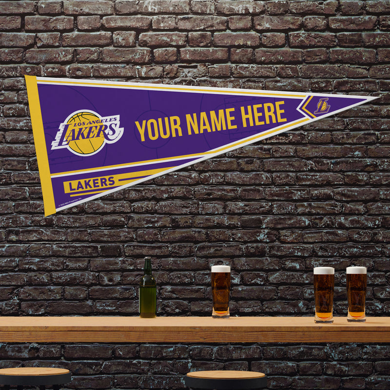 Lakers Soft Felt 12" X 30" Personalized Pennant