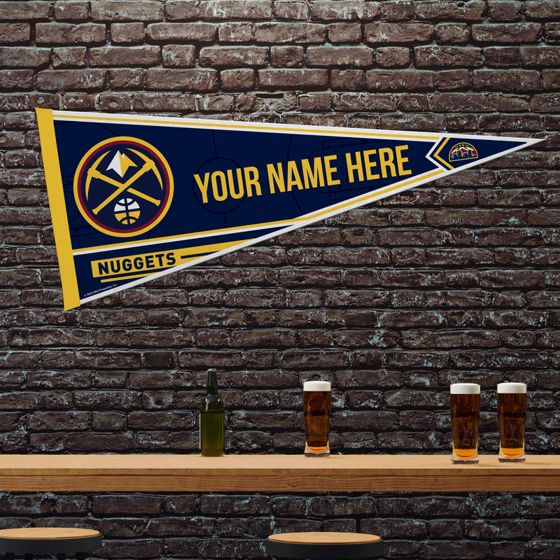 Nuggets Soft Felt 12" X 30" Personalized Pennant