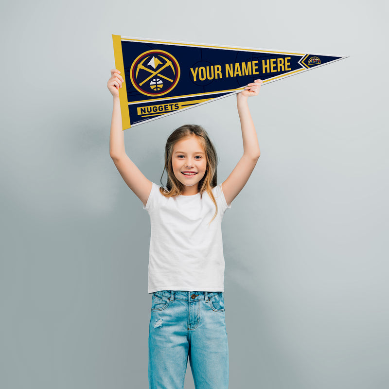 Nuggets Soft Felt 12" X 30" Personalized Pennant