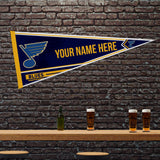 Blues Soft Felt 12" X 30" Personalized Pennant