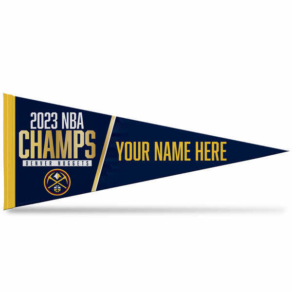 Denver Nuggets 2023 NBA Champs Personalized 12x30 Pennant