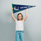 Canucks Soft Felt 12" X 30" Personalized Pennant