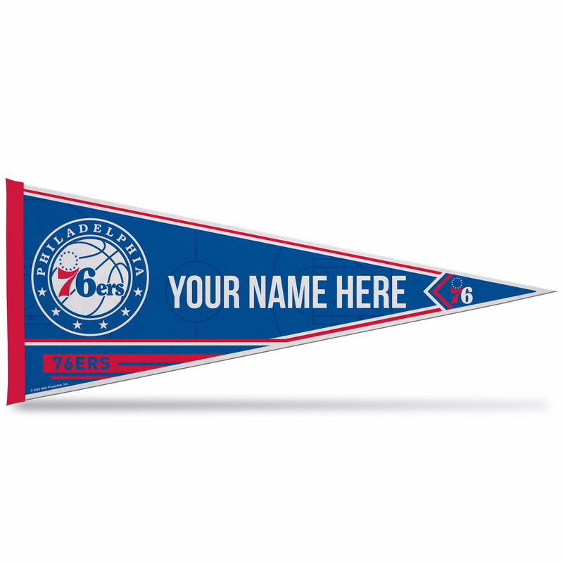 76Ers Soft Felt 12" X 30" Personalized Pennant