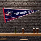 Blue Jackets Soft Felt 12" X 30" Personalized Pennant