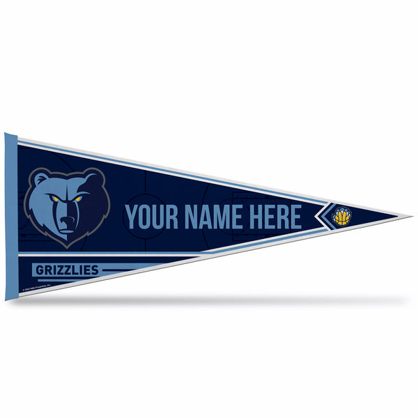 Grizzlies Soft Felt 12" X 30" Personalized Pennant