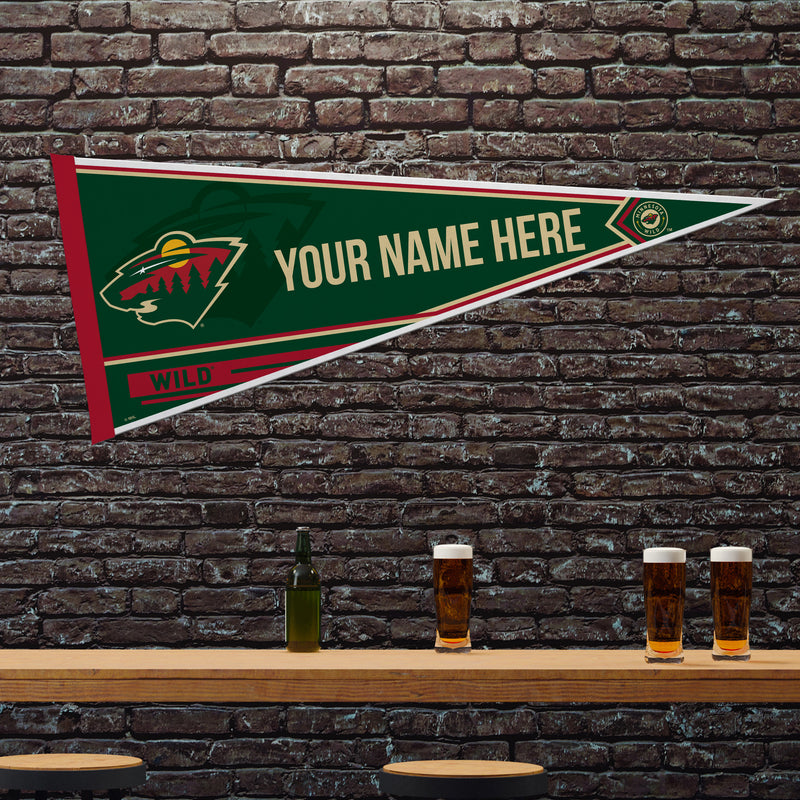 Wild Soft Felt 12" X 30" Personalized Pennant