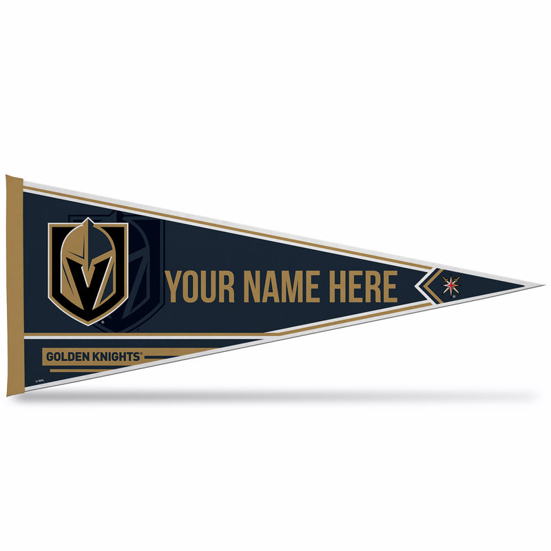 Golden Knights Soft Felt 12" X 30" Personalized Pennant