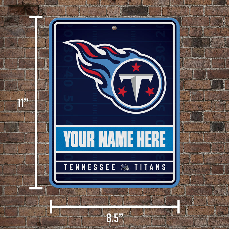 Titans Personalized Metal Parking Sign