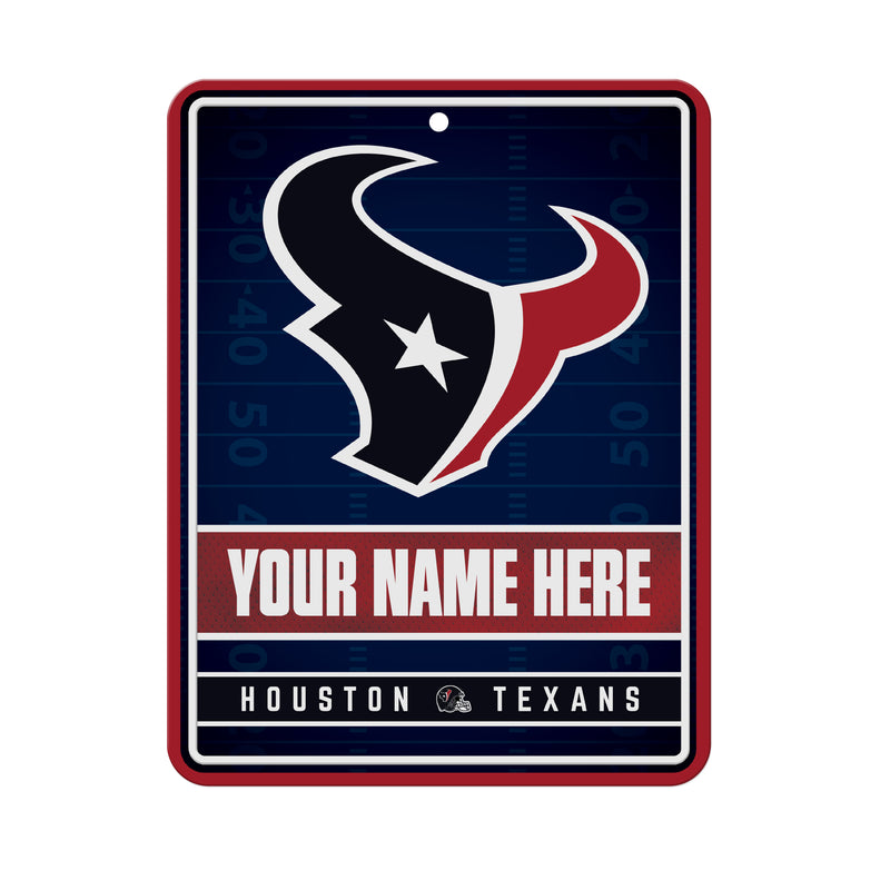 Texans Personalized Metal Parking Sign