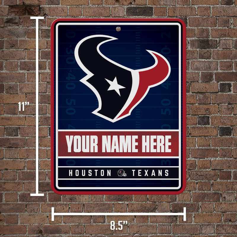 Texans Personalized Metal Parking Sign