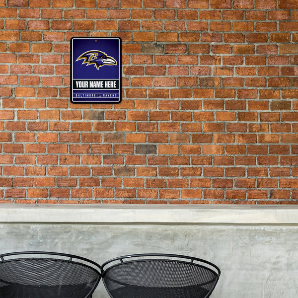 Ravens Personalized Metal Parking Sign