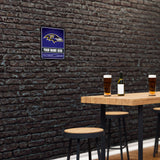 Ravens Personalized Metal Parking Sign