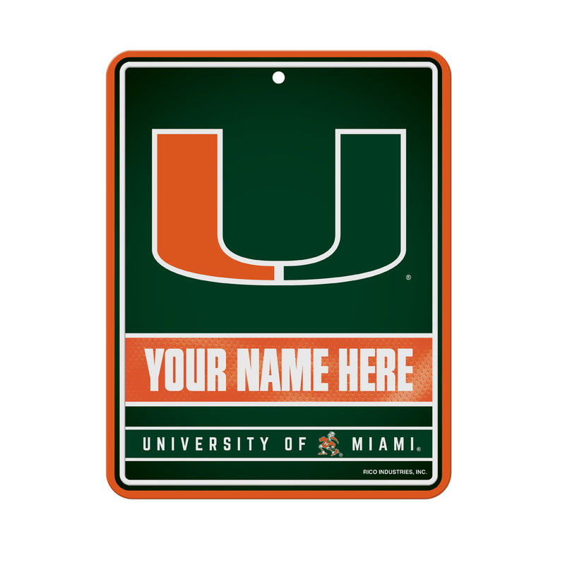 Miami University Personalized Metal Parking Sign