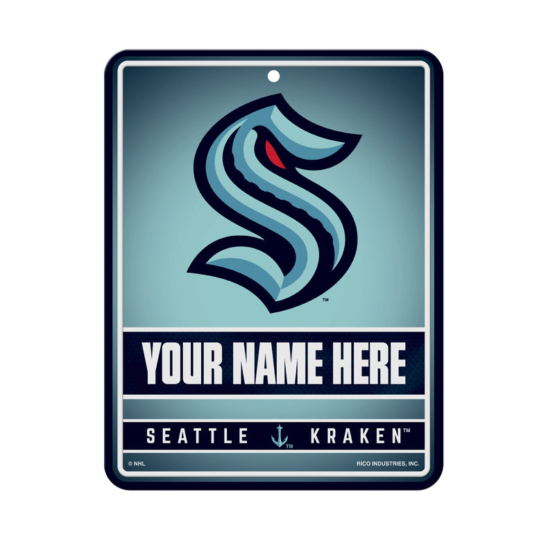 Seattle Kraken Personalized Metal Parking Sign