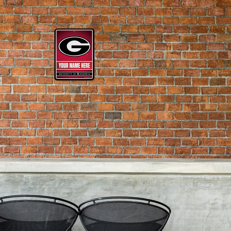 Georgia University Personalized Metal Parking Sign