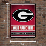 Georgia University Personalized Metal Parking Sign