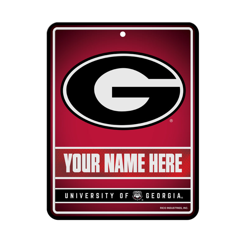 Georgia University Personalized Metal Parking Sign