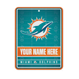 Dolphins Personalized Metal Parking Sign