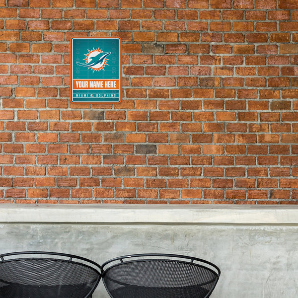 Dolphins Personalized Metal Parking Sign