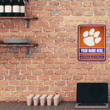 Clemson Personalized Metal Parking Sign