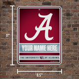 Alabama University Personalized Metal Parking Sign