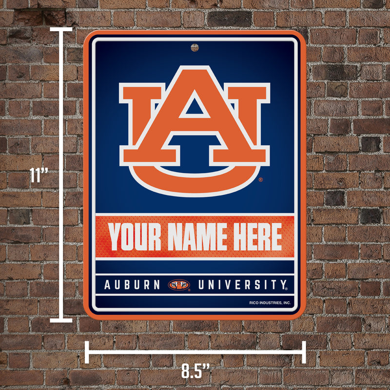 Auburn Personalized Metal Parking Sign