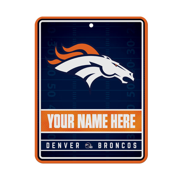 Broncos Personalized Metal Parking Sign