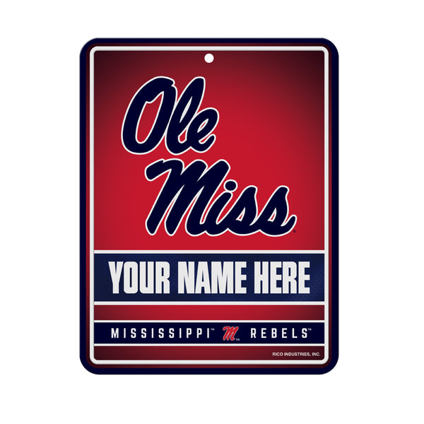 Mississippi University Personalized Metal Parking Sign