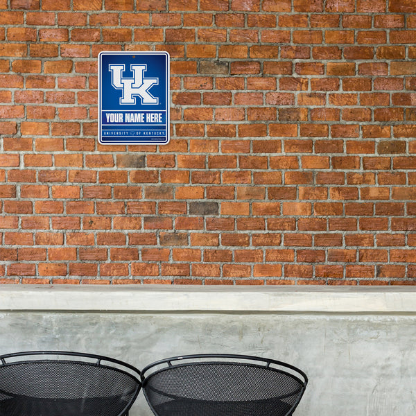 Kentucky University Personalized Metal Parking Sign