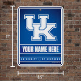 Kentucky University Personalized Metal Parking Sign