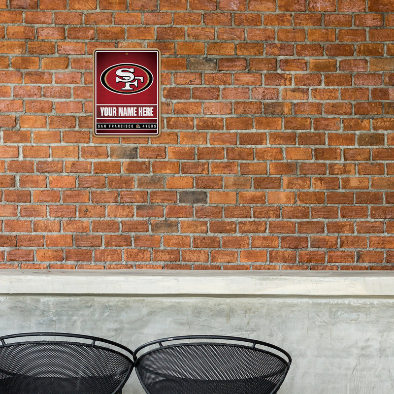 49Ers Personalized Metal Parking Sign