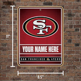 49Ers Personalized Metal Parking Sign