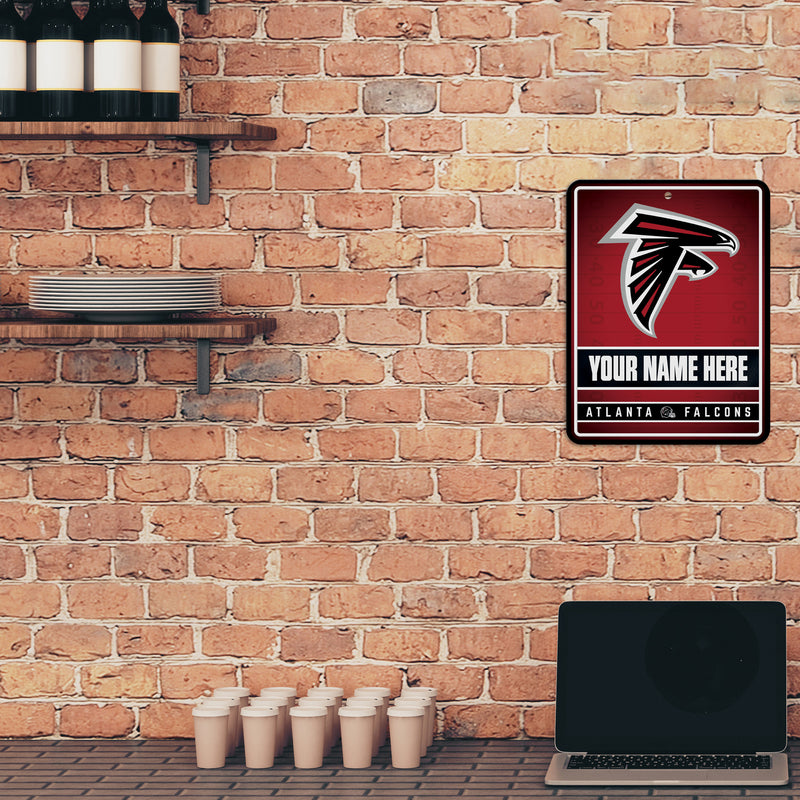 Falcons Personalized Metal Parking Sign