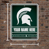 Michigan State Personalized Metal Parking Sign