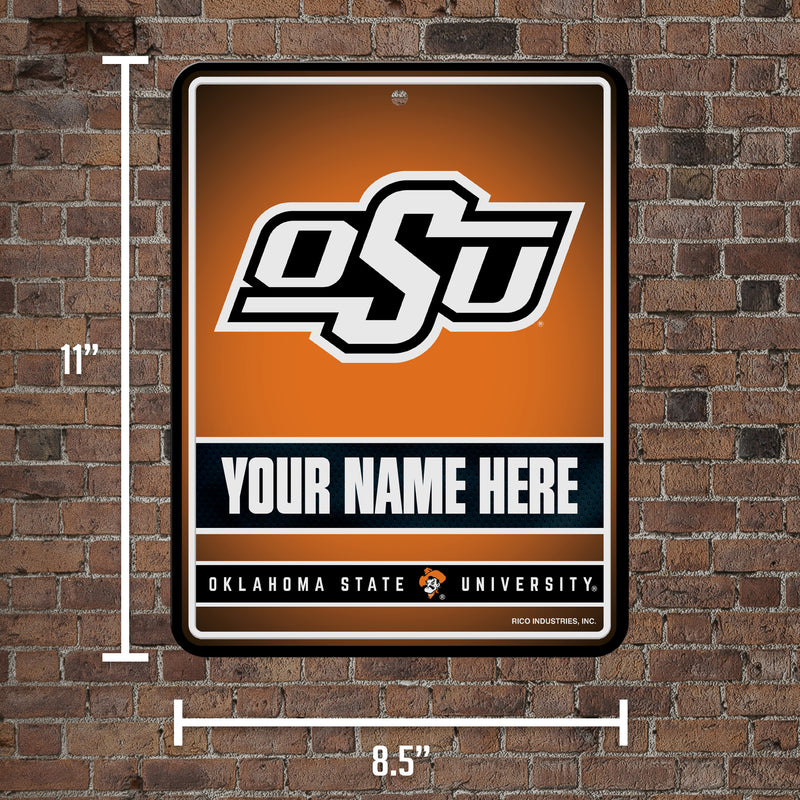 Oklahoma State Personalized Metal Parking Sign