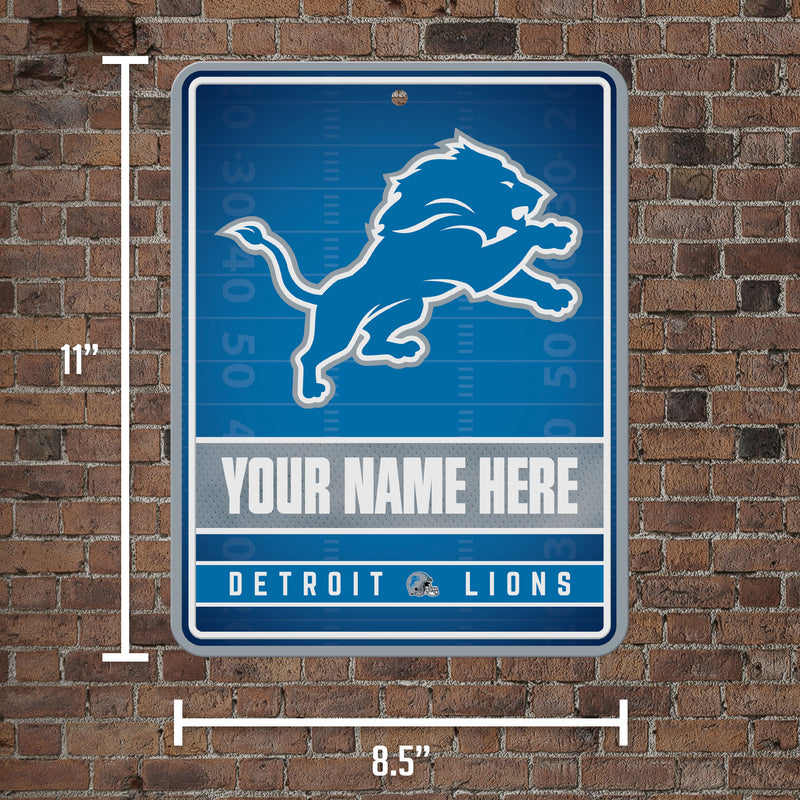 Lions Personalized Metal Parking Sign