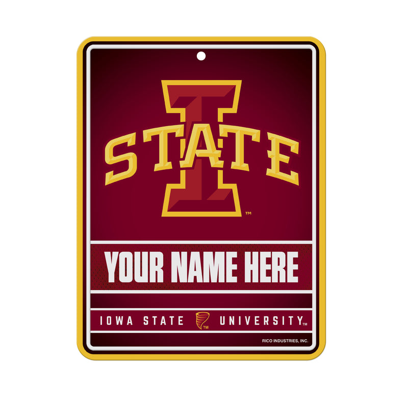 Iowa State University Personalized Metal Parking Sign
