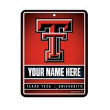 Texas Tech Personalized Metal Parking Sign
