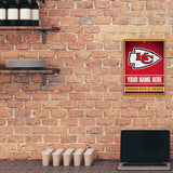 Chiefs Personalized Metal Parking Sign