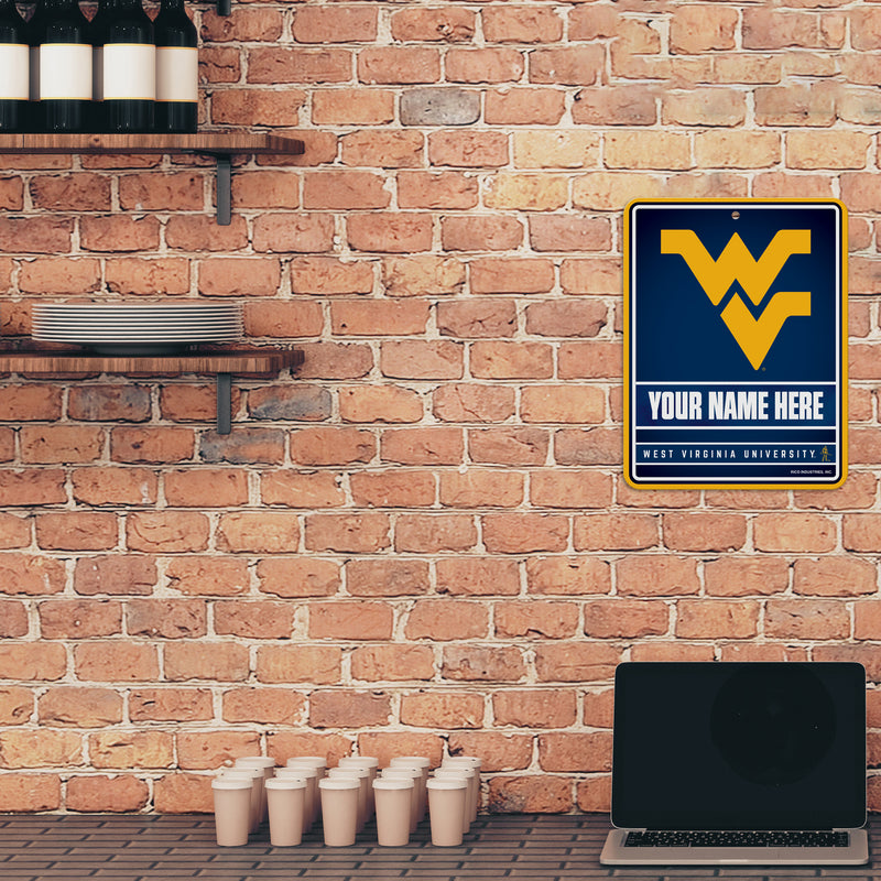 West Virginia University Personalized Metal Parking Sign