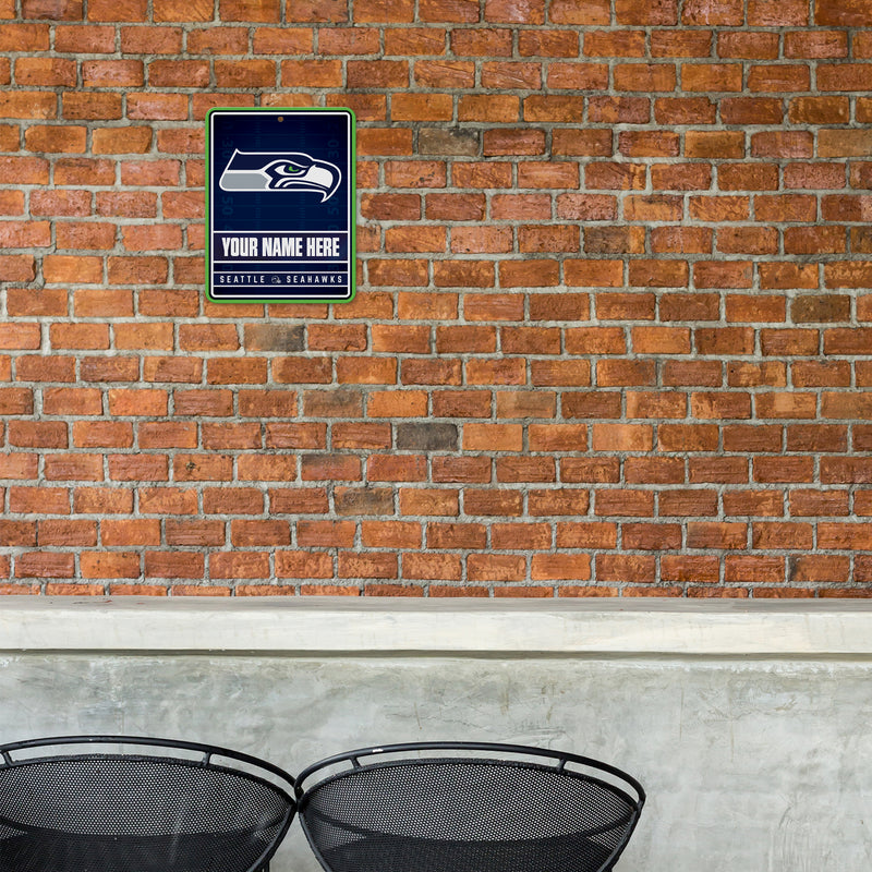 Seahawks Personalized Metal Parking Sign