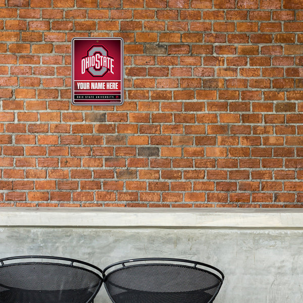 Ohio State University Personalized Metal Parking Sign