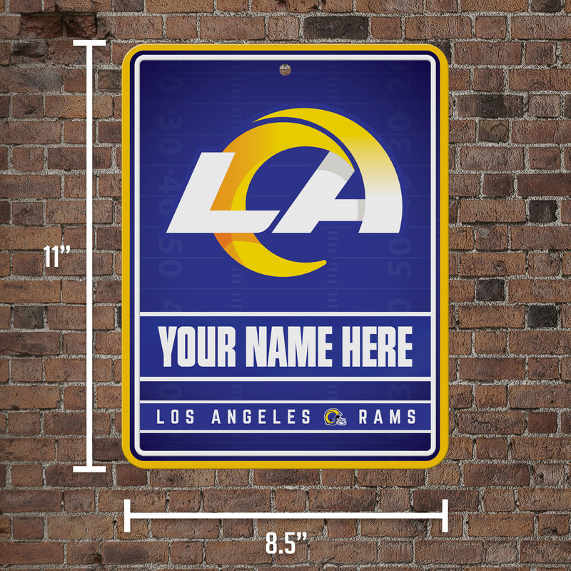 Rams Personalized Metal Parking Sign