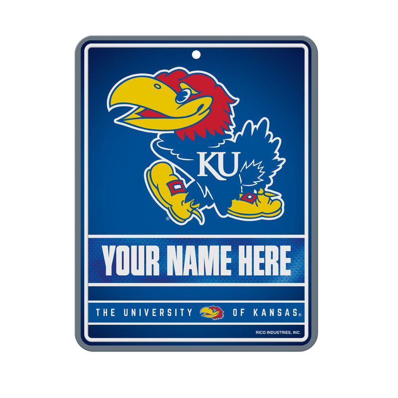 Kansas University Personalized Metal Parking Sign