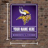 Vikings Personalized Metal Parking Sign