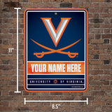 Virginia University Personalized Metal Parking Sign